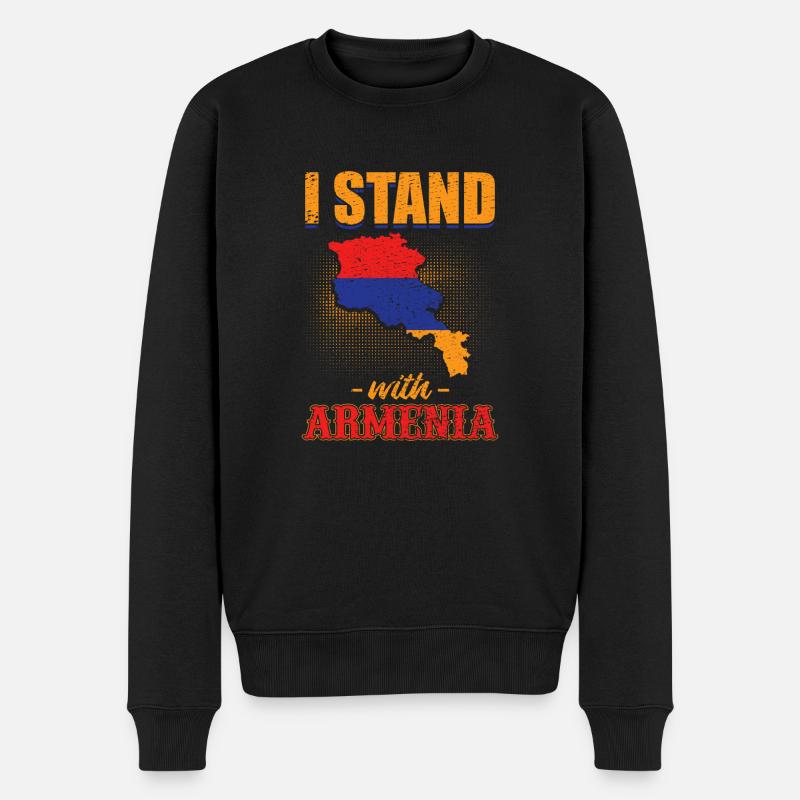 Armenien - Männer Premium Bio Pullover - Schwarz