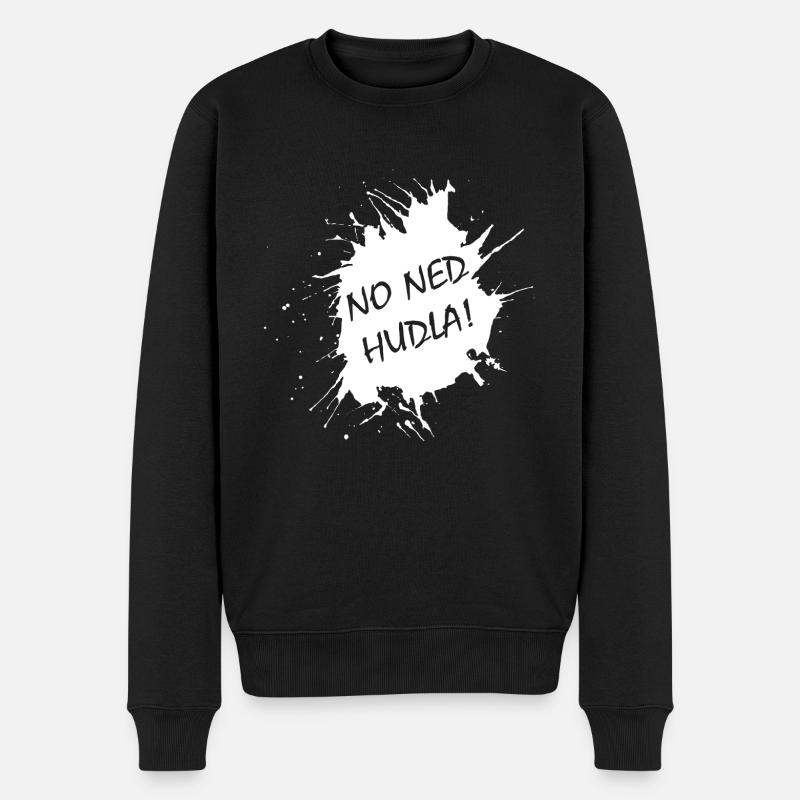 No Ned Hudla Schwaben Schwäbisch Geschenk - Männer Premium Bio Pullover - Schwarz
