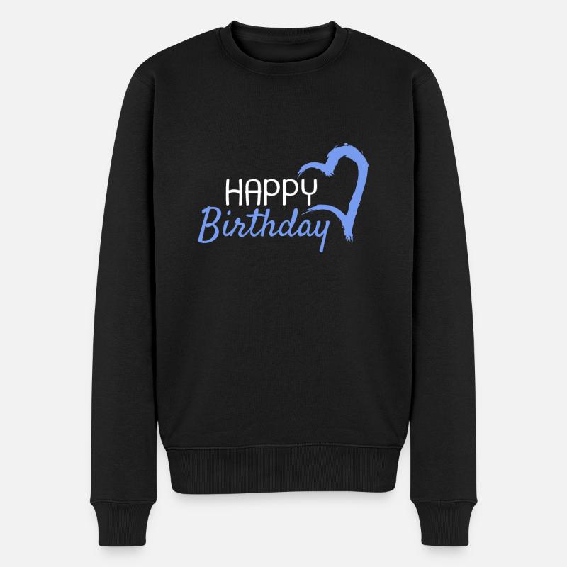 Happy Birthday - Männer Premium Bio Pullover - Schwarz