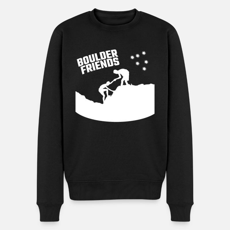 Geschenk Kletterer Freunde Klettern Bouldern - Männer Premium Bio Pullover - Schwarz