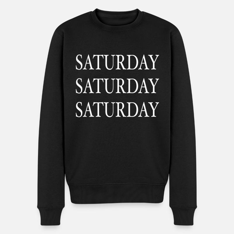 Saturday - Männer Premium Bio Pullover - Schwarz