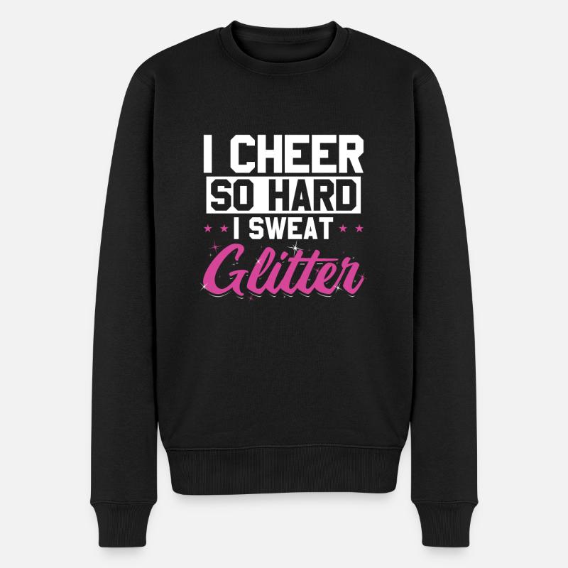 Cheerleader Sprüche | Cheer Cheerleading Geschenke - Männer Premium Bio Pullover - Schwarz