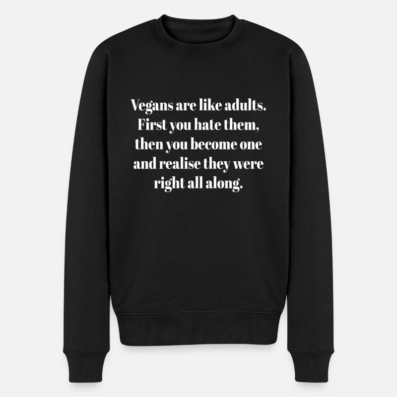 Vegan vegan vegan - Pull Premium bio Homme - noir