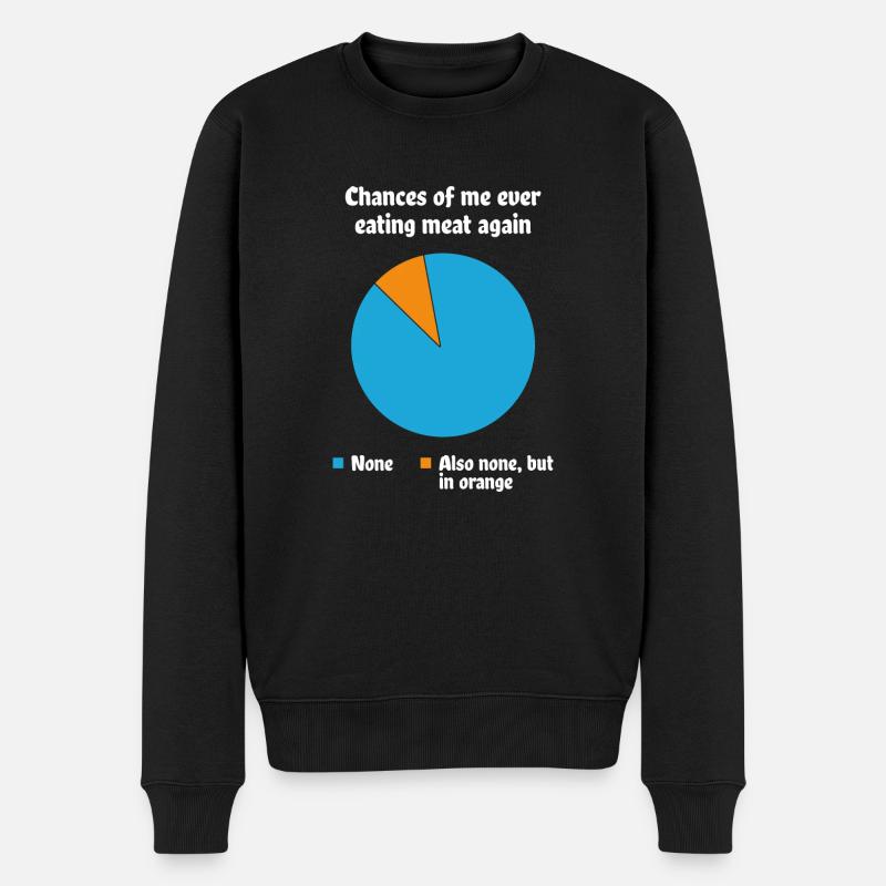 Vegetarier Veganer Veganerin Vegan Geschenk - Männer Premium Bio Pullover - Schwarz