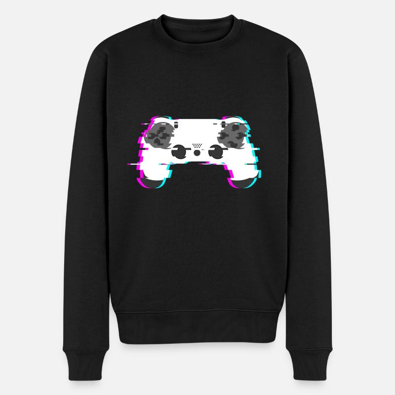 Kontroller Weiß - Männer Premium Bio Pullover - Schwarz