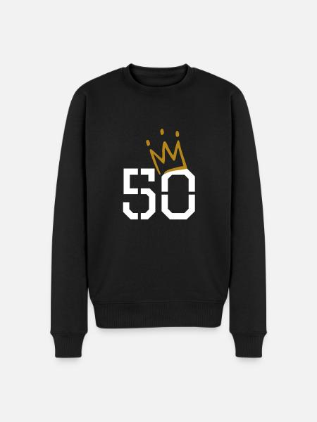 50 krone 50 års fødselsdag - Økologisk premium-sweatshirt til mænd - sort