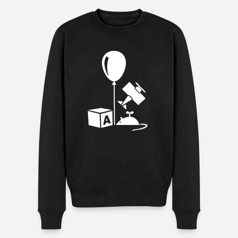 SPIELZEUG - Männer Premium Bio Pullover - Schwarz