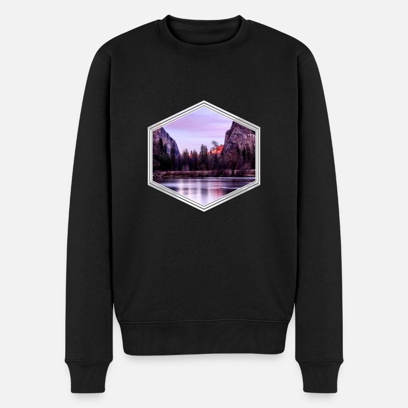 Berg - Männer Premium Bio Pullover - Schwarz