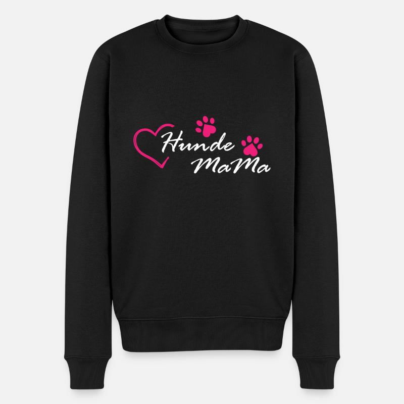Hunde mama Mutter Hundebesitzer dog Geschenk - Männer Premium Bio Pullover - Schwarz