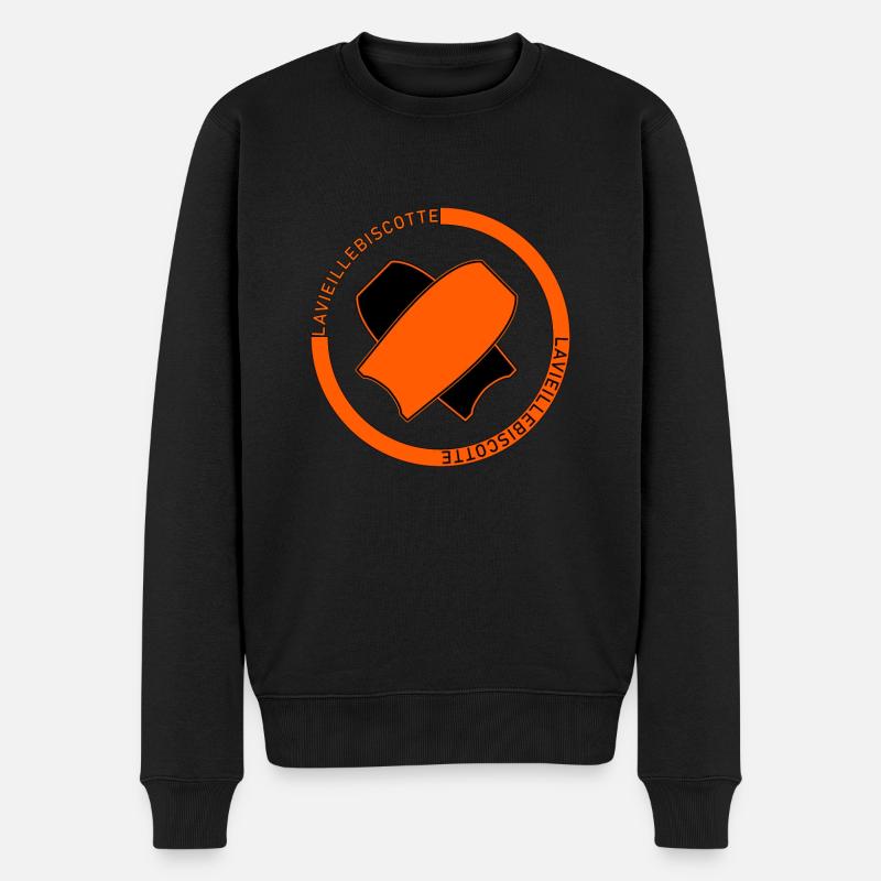 La Vieille Biscotte - Logo - MS77 Black Edition - Pull Premium bio Homme - noir