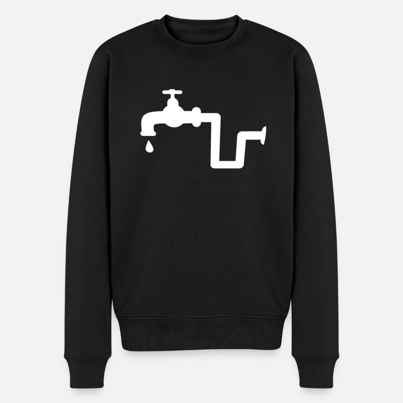 Wasserhahn - Männer Premium Bio Pullover - Schwarz