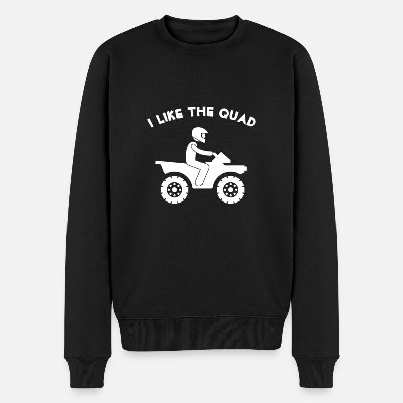Ich mag das Quad Ich liebe Quad Geschenk T-Shirt Sweatshirt - Männer Premium Bio Pullover - Schwarz
