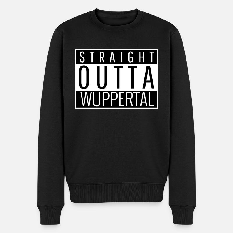 Wuppertal - Männer Premium Bio Pullover - Schwarz