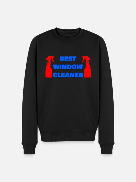BEST WINDOW CLEANER - Men's Premium Organic Jumper - black