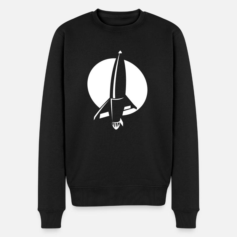 RAKETE - Männer Premium Bio Pullover - Schwarz