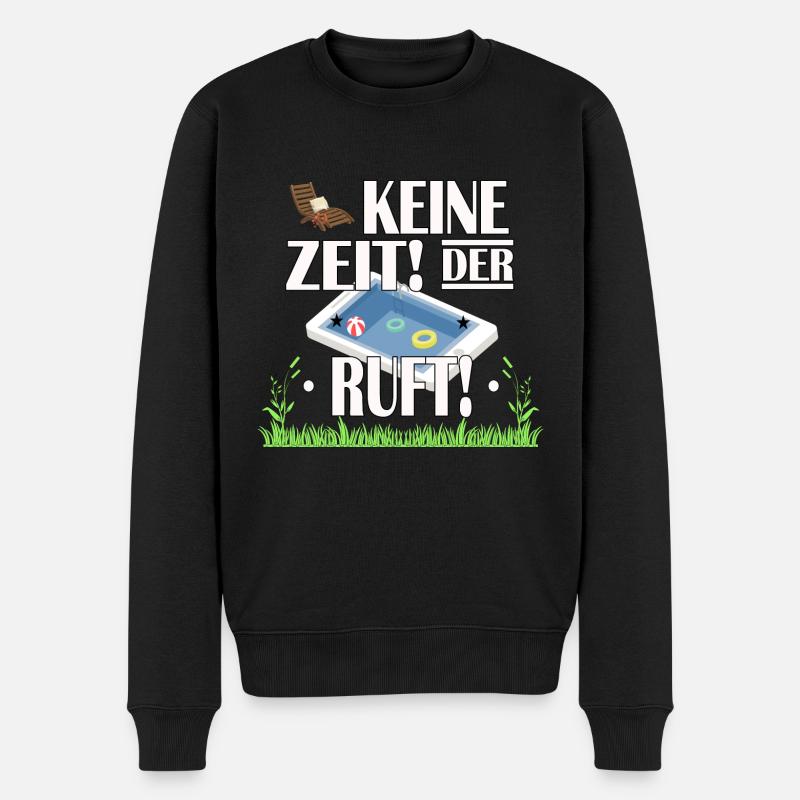 Pas le temps! La piscine appelle! Conception de t-shirt - Pull Premium bio Homme - noir