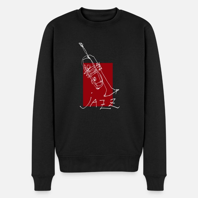 Trompette jazz 1 - Pull Premium bio Homme - noir