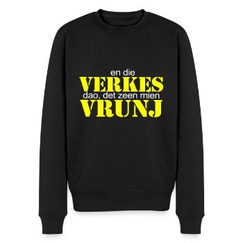 And die verkes dao, det zeen mien vrunj - Männer Premium Bio Pullover - Schwarz - Vorne - Nico (187cm)
