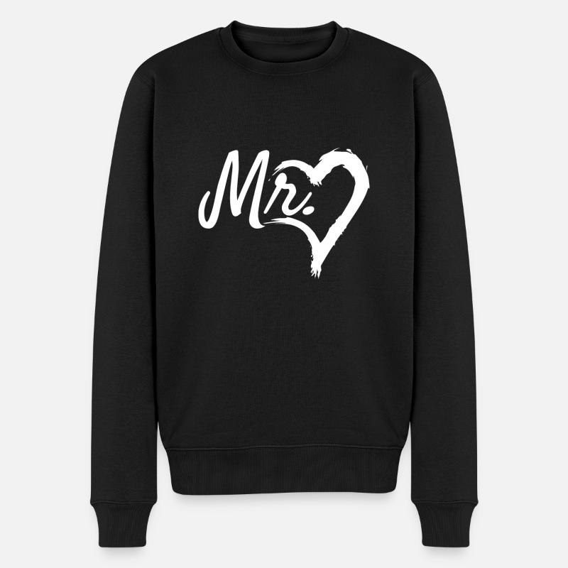 Symbole du coeur Mr - Pull Premium bio Homme - noir