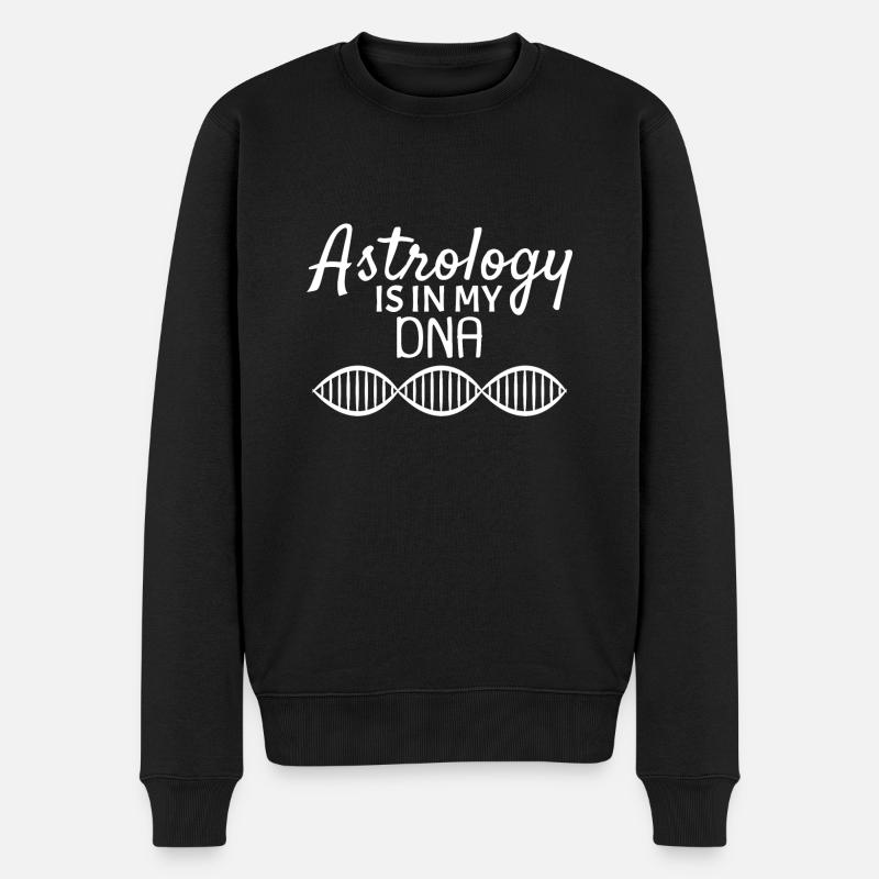 Astrologie ist in meiner DNA - Männer Premium Bio Pullover - Schwarz