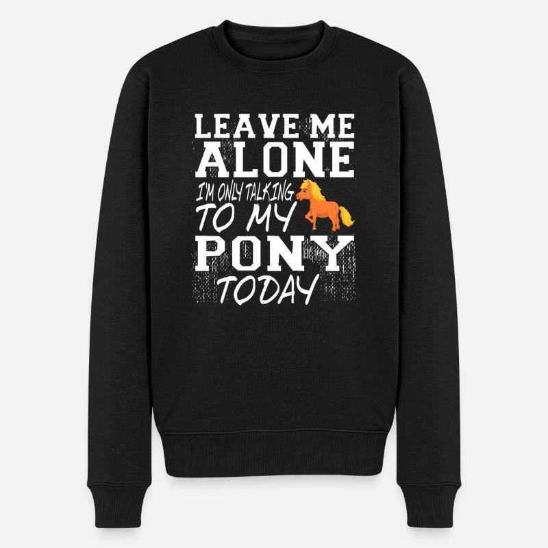 Pony - Männer Premium Bio Pullover - Schwarz
