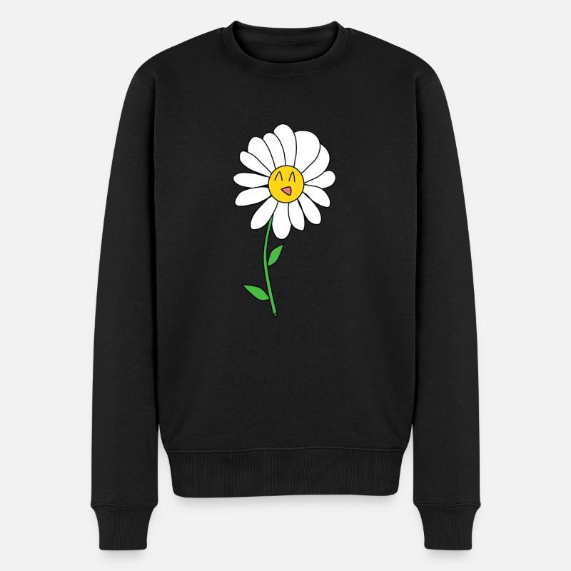 Gänseblümchen - Männer Premium Bio Pullover - Schwarz