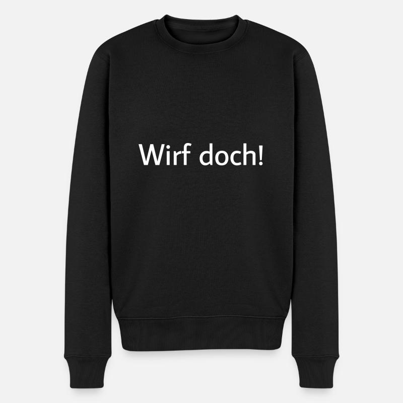 Werfen Handball Basketball Sport - Männer Premium Bio Pullover - Schwarz