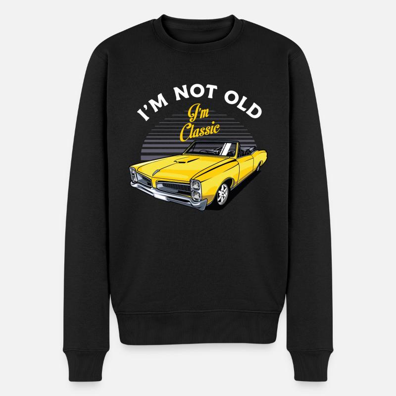 Old school vintage classic vintage car - Pull Premium bio Homme - noir