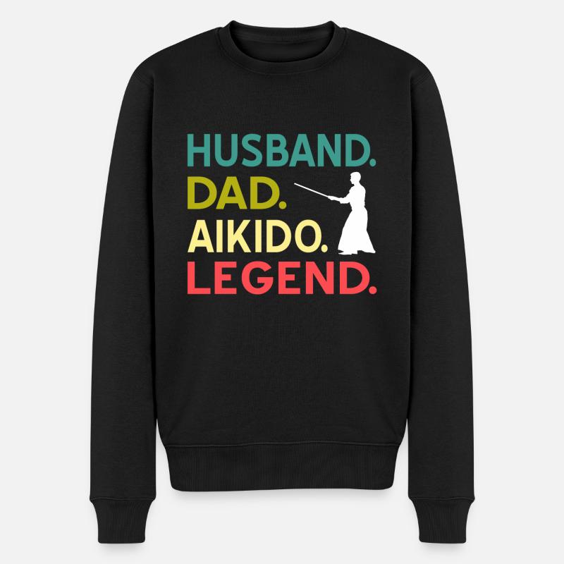 Aïkido - Pull Premium bio Homme - noir