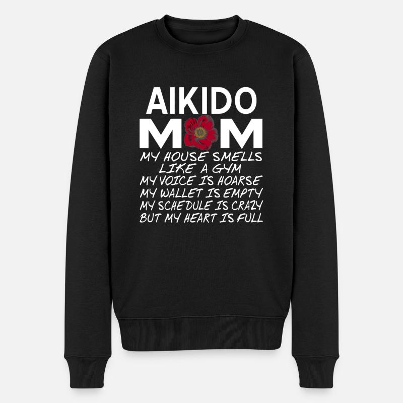 Aikido - Männer Premium Bio Pullover - Schwarz