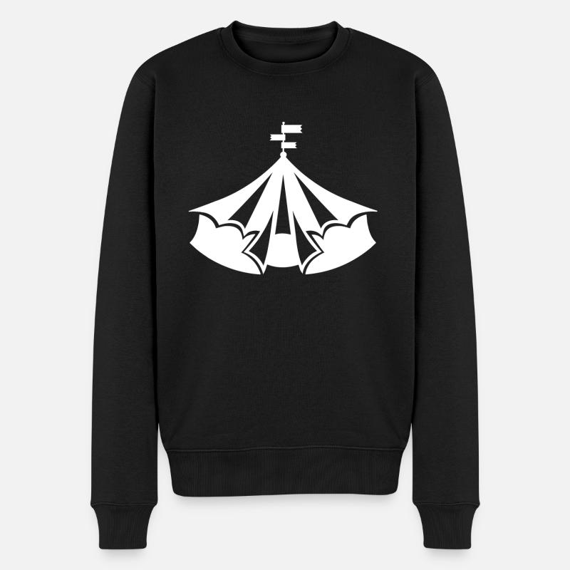 Zirkus - Männer Premium Bio Pullover - Schwarz