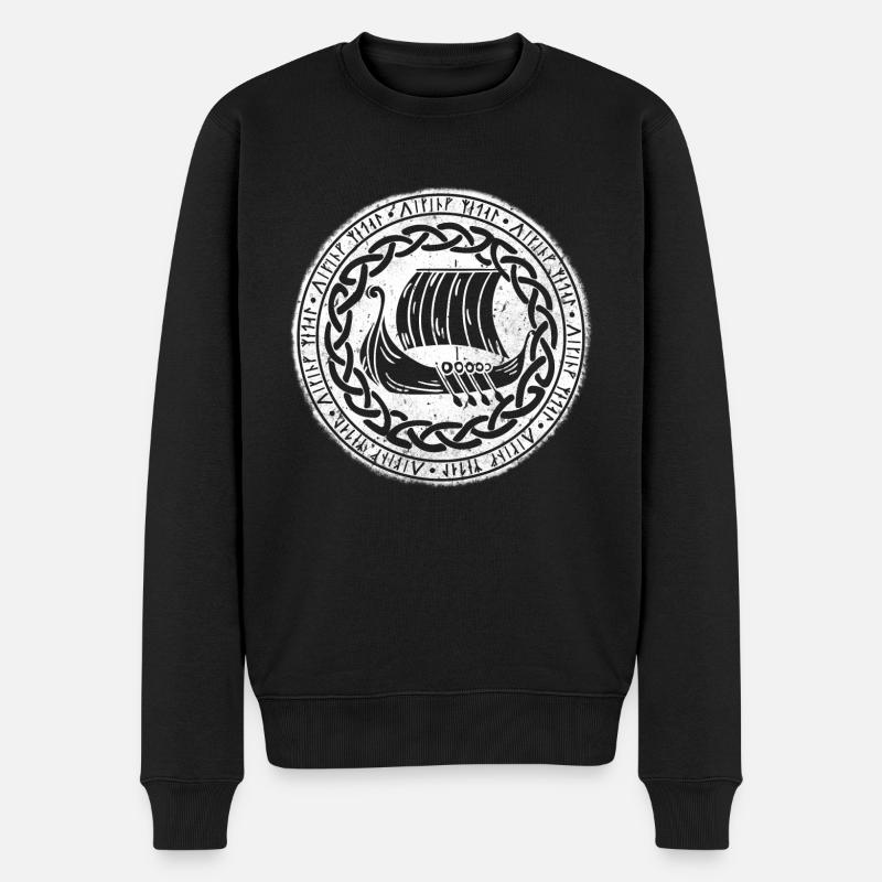 Rune en métal - Pull Premium bio Homme - noir