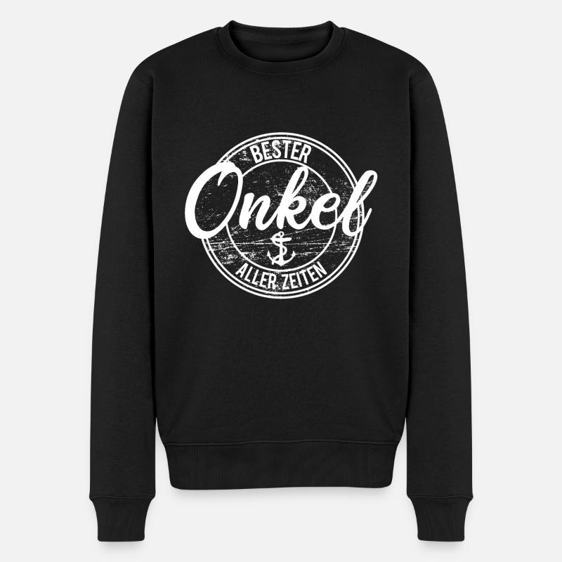 Onkel - Männer Premium Bio Pullover - Schwarz