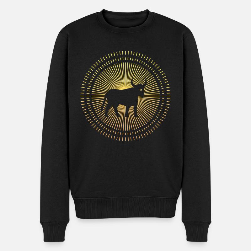 Stier als Sternzeichen - Männer Premium Bio Pullover - Schwarz