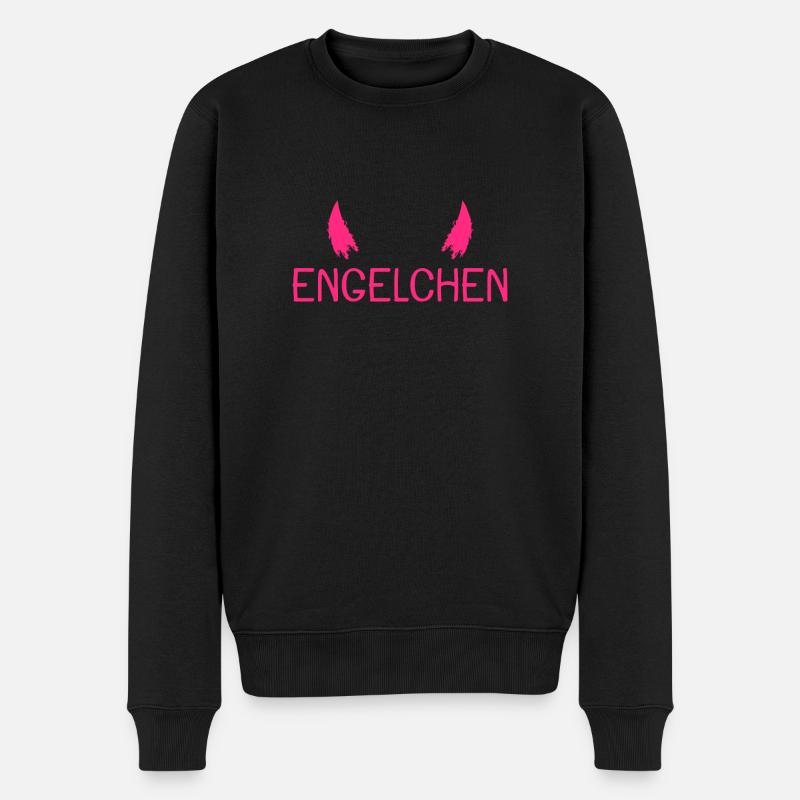 Engel Kostüm Karneval Geschenk - Männer Premium Bio Pullover - Schwarz