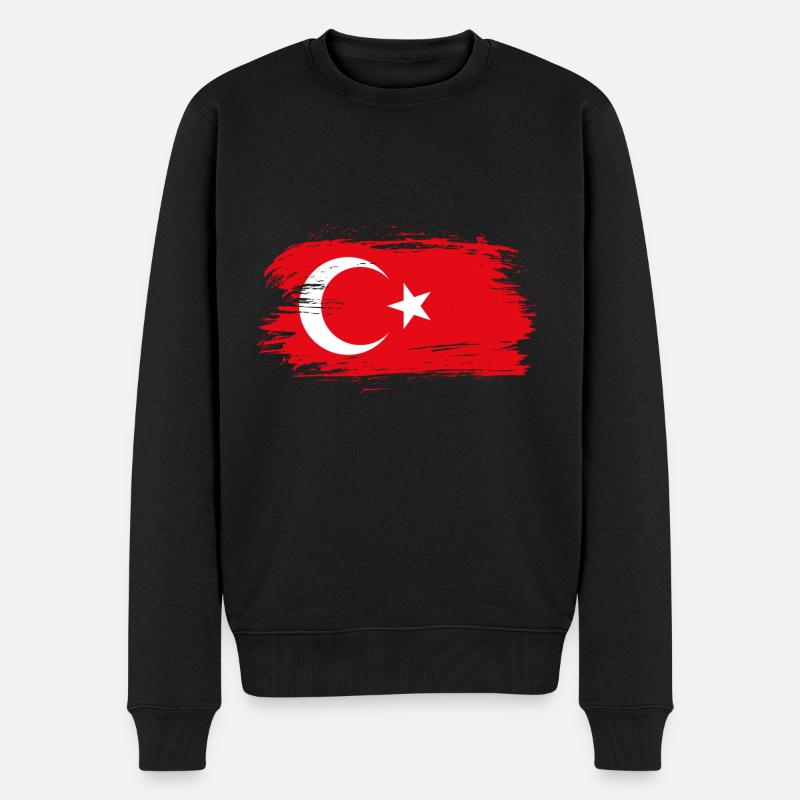 Turquie Drapeau - Pull Premium bio Homme - noir