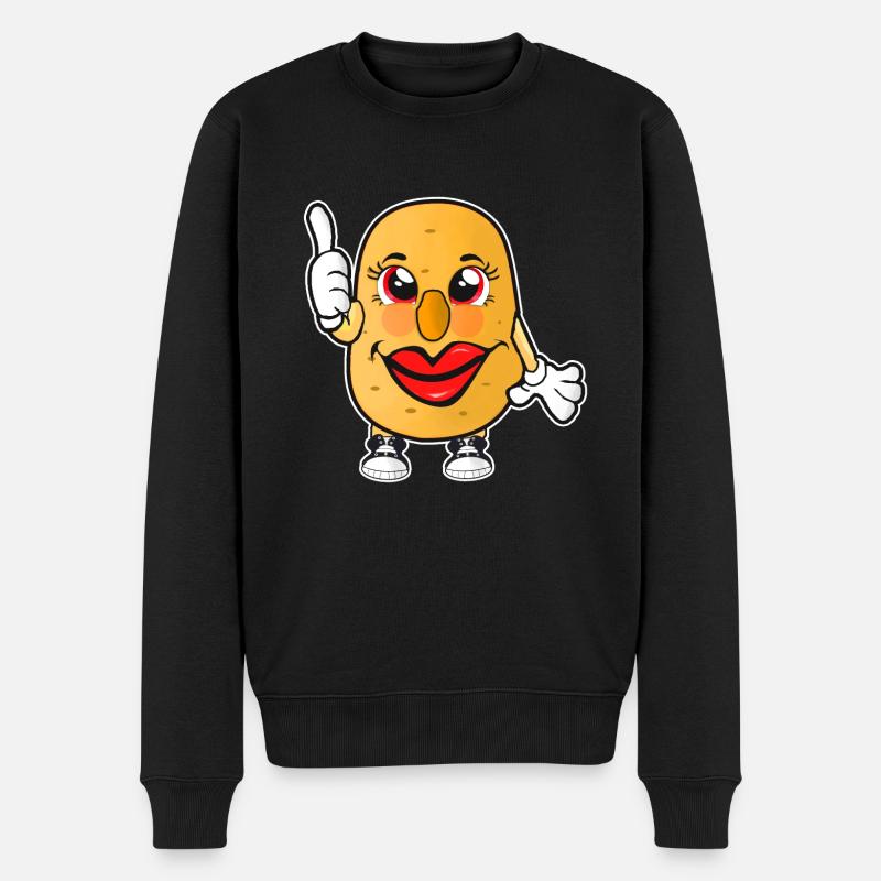 Kartoffel - Männer Premium Bio Pullover - Schwarz