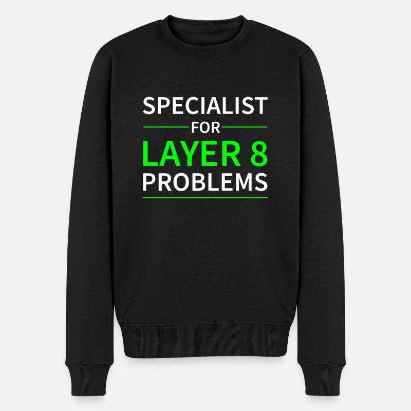Specialist for layer 8 problems Geschenk Code - Männer Premium Bio Pullover - Schwarz