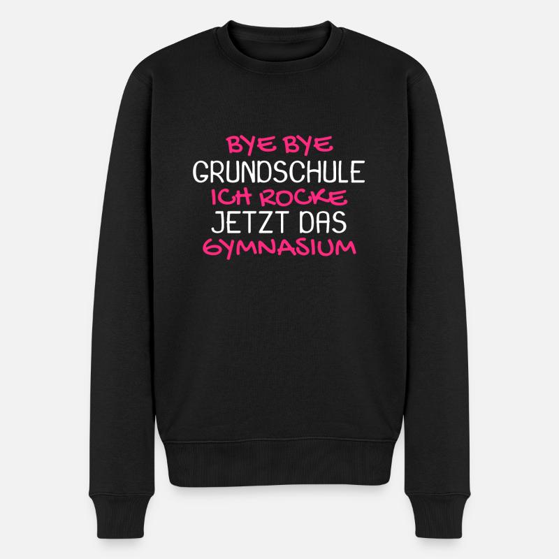 Gymnasium Einschulung Schulbeginn Geschenk - Männer Premium Bio Pullover - Schwarz
