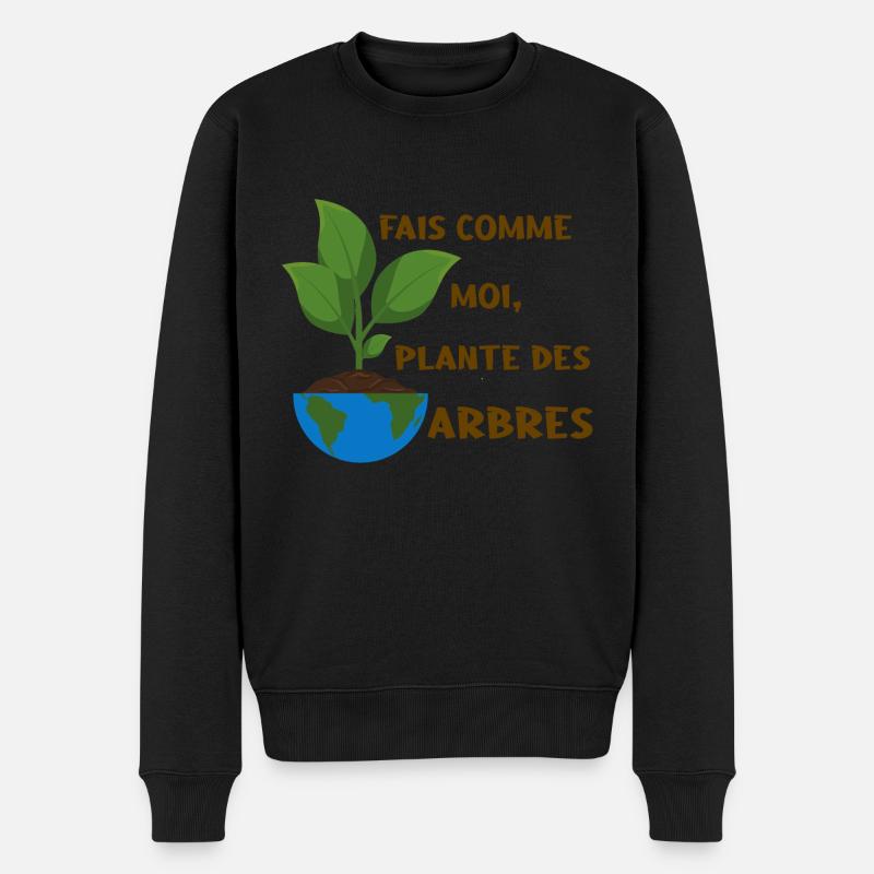 Fais comme moi, plante des arbres - Pull Premium bio Homme - noir