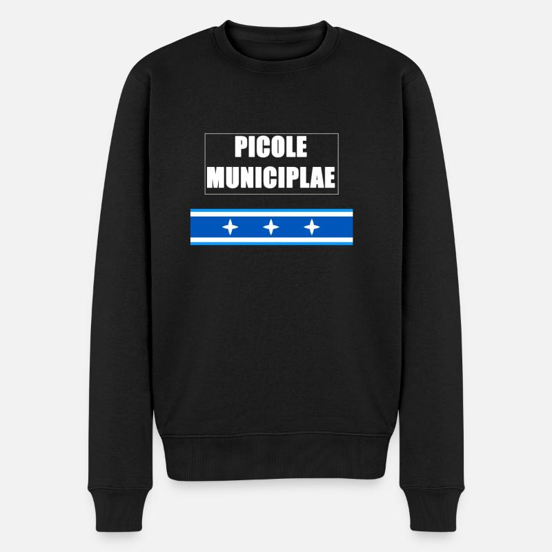 picole municipale - Pull Premium bio Homme - noir