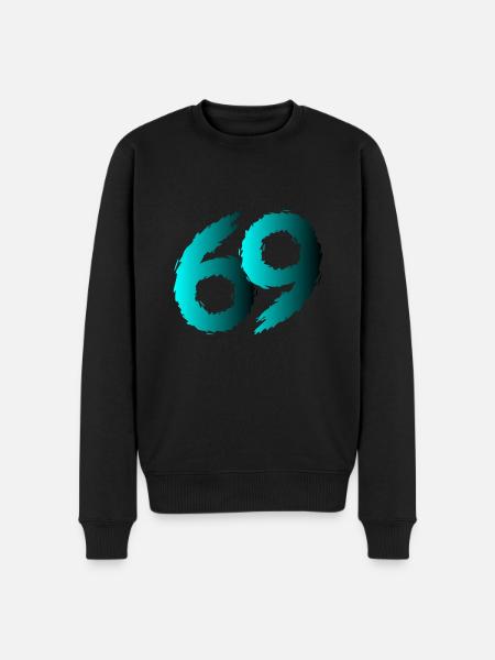 69 symbol number sixty nine - Men's Premium Organic Jumper - black