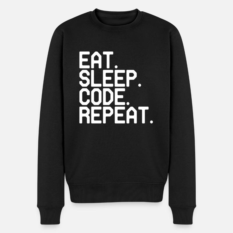 Programmierer - Männer Premium Bio Pullover - Schwarz