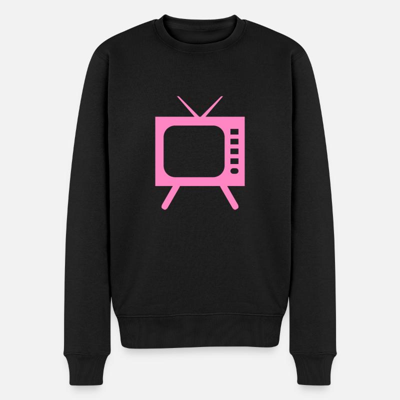 Fernseher - TV - Männer Premium Bio Pullover - Schwarz