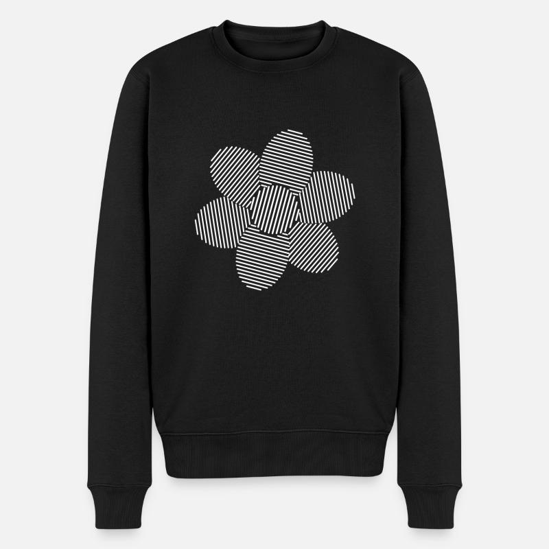 Lignes de fleurs - Pull Premium bio Homme - noir