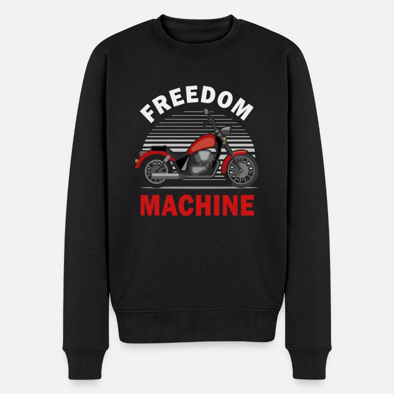 Chopper Motorrad Biker - Männer Premium Bio Pullover - Schwarz