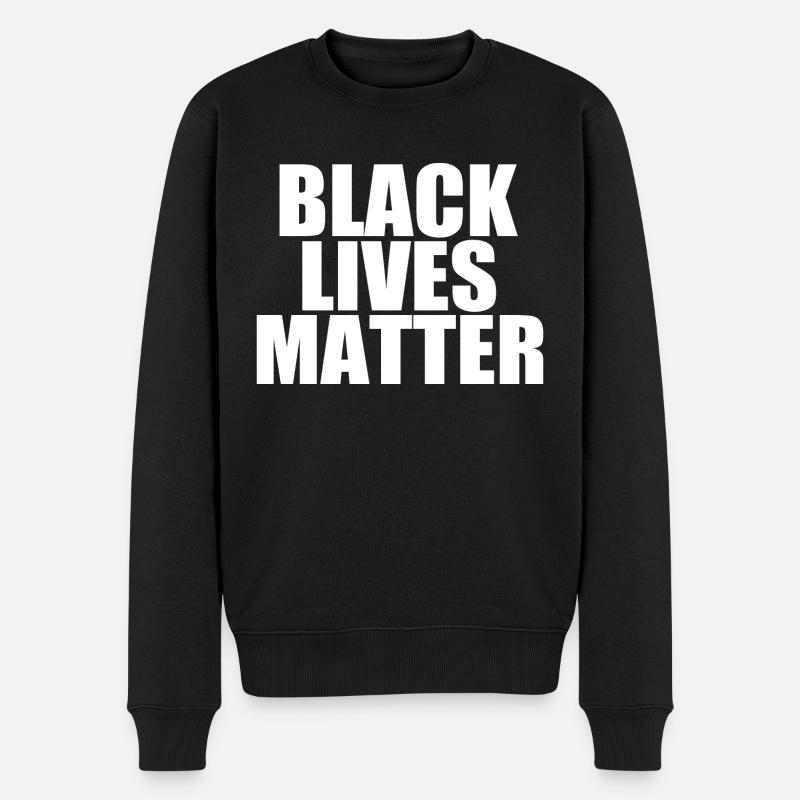 Black lives matter - Männer Premium Bio Pullover - Schwarz