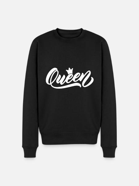 queen crown - Men's Premium Organic Jumper - black