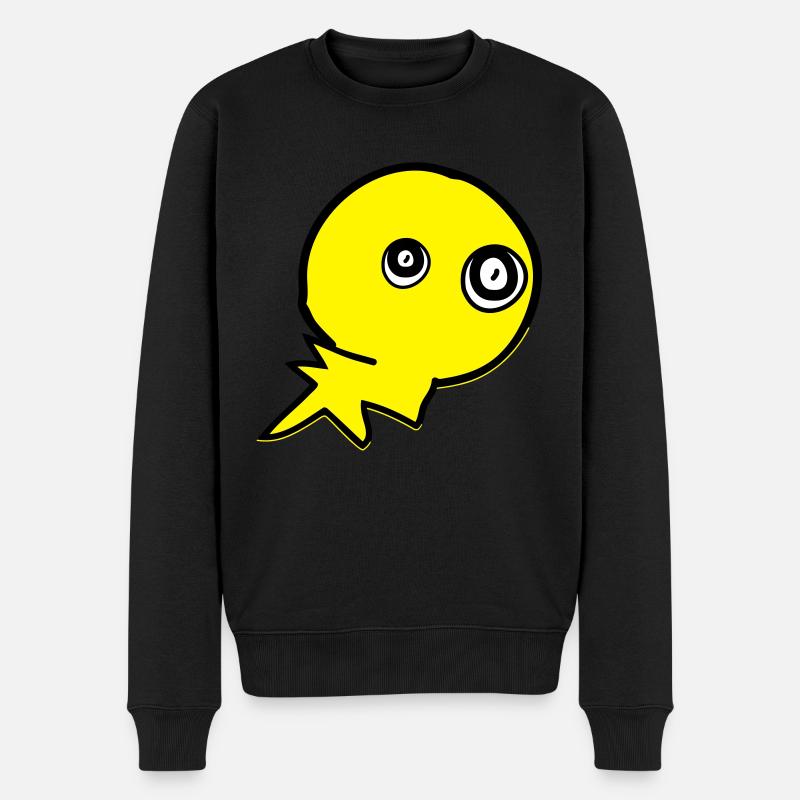 personnage de monstre mignon - Pull Premium bio Homme - noir