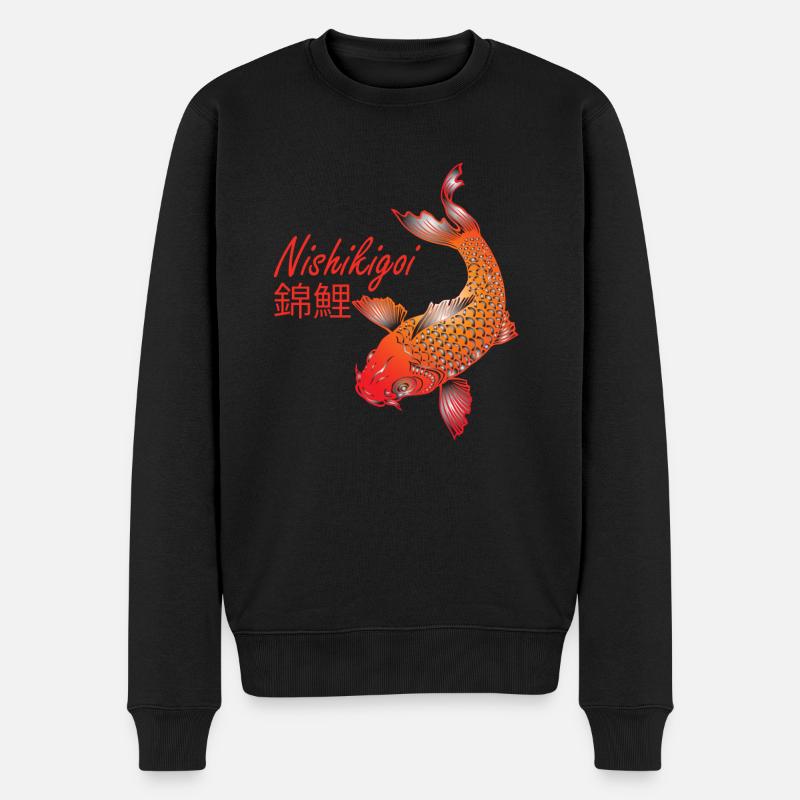 Koi Carpes Nishikigoi - Pull Premium bio Homme - noir